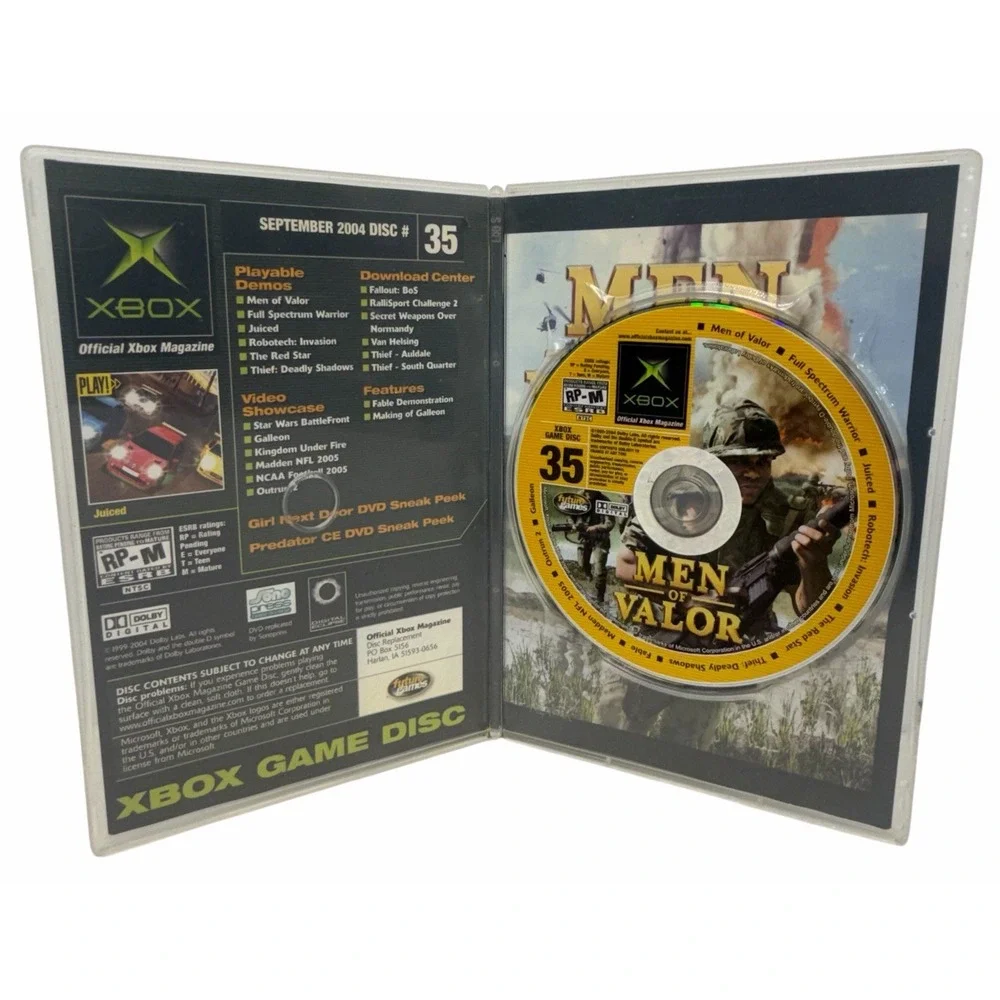 Official Xbox Magazine Demo Disc #35 (Xbox) Men of Valor - Free Shipping